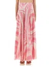 Pucci Skirt With Iris Print In Pink