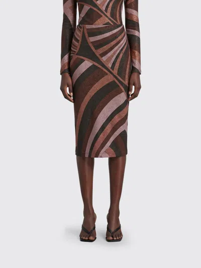 Pucci Skirt Woman Color Burgundy In Brown