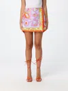 Pucci Wrap-effect Printed Silk-twill Mini Skirt In White