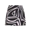 Pucci High Waist Abstract Pattern Mini Skirt In Black