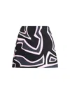 Pucci High Waist Abstract Pattern Mini Skirt In Black
