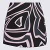 Pucci High Waist Abstract Pattern Mini Skirt In Black