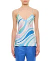 PUCCI SLEEVELESS SILK TWILL TOP