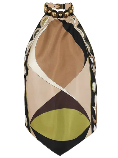 Pucci S.less Top - Silk Twill In Multicolor