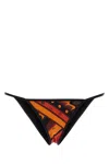 Pucci Printed Stretch Nylon Bikini Bottom In Black
