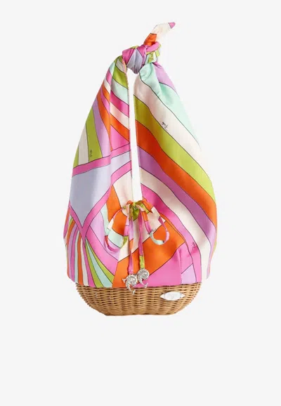 Pucci Small Iride Print Picnic Silk Bag In Multicolor