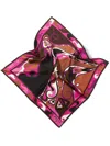 Pucci Small Orchidee-print Silk Scarf In Rosa