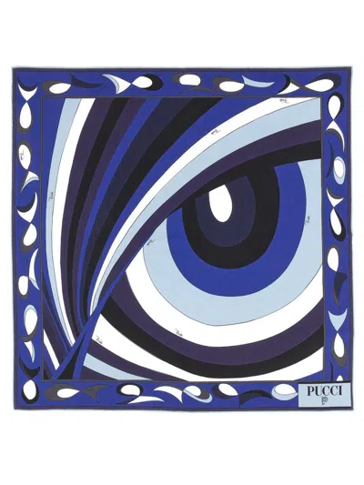 Pucci Small Silk Yoke In Blue