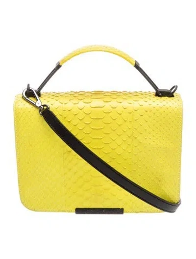 Pre-owned Pucci Snakeskin Top Handle Bag In Yellow