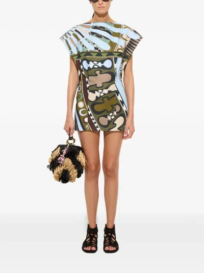 Pucci Soleil Print Panama Dress In Multi