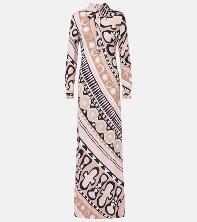 Pucci Soleil Print Chemisier Dress In Pink