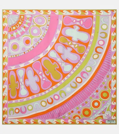 Pucci Soleil Silk Twill Scarf In Multi