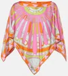 Pucci Solei-print Silk-twill Kaftan In Pink
