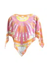 Pucci Solei-print Silk-twill Kaftan In Pink