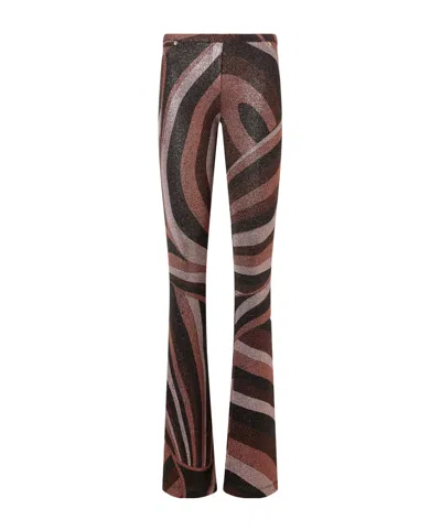 Pucci Spiral Printed Pants In Multi