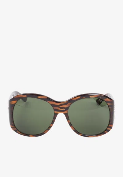 PUCCI SQUARE ACETATE SUNGLASSES
