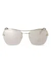 Pucci Square-frame Mirrored-lenses Sunglasses In Silver