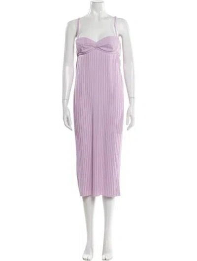 Pre-owned Pucci Square Neckline Midi Length Dress In Purple