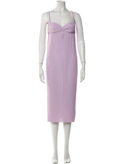 Pre-owned Pucci Square Neckline Midi Length Dress In Purple