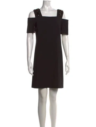 Pre-owned Pucci Square Neckline Mini Dress In Black