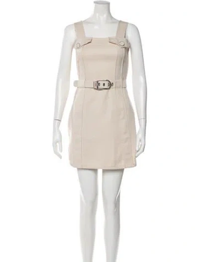 Pre-owned Pucci Square Neckline Mini Dress In Neutral