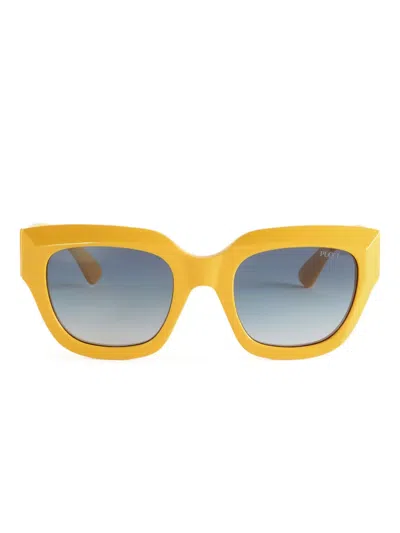Pucci Square Sunglasses In Yellow