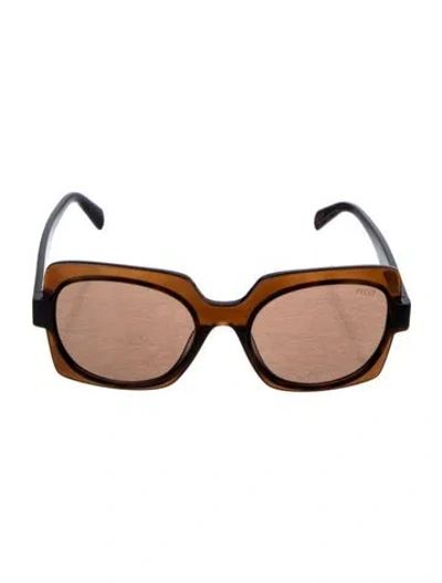 Pre-owned Pucci Square Tinted Sunglasses In Brown