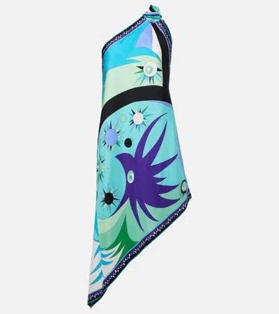 Pucci Stella Asymmetric Silk Mini Dress