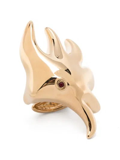 Pucci Stella Glass-embellished Ring In Gold