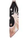 Pucci Stella Halterneck Silk Twill Maxi Dress In Black