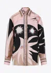 Pucci Silk Shirt With Bold Abstract Patterns In Multicolor
