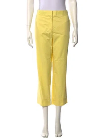 Pre-owned Pucci Straight Leg Pants In Yellow