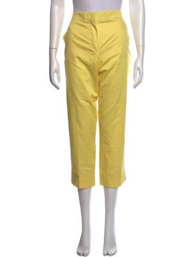 Pre-owned Pucci Straight Leg Pants In Yellow