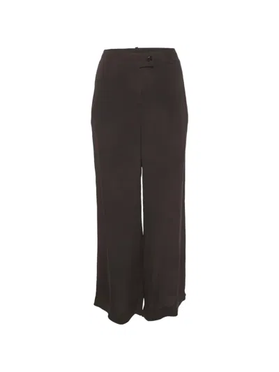 Pre-owned Pucci Straight-fit Crepe Trousers In Black