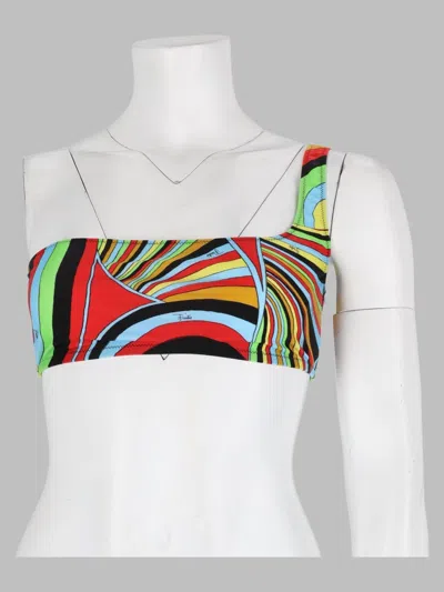 Pucci Stretch Polyamide Swimsuit With Elastane In Multicolour