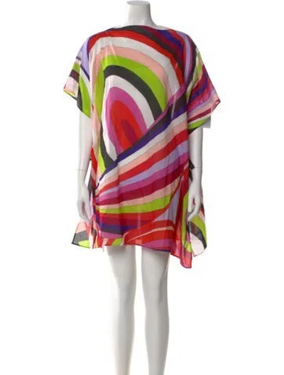 Pre-owned Pucci Striped Bateau Neckline Sweater W/ Tags In Red
