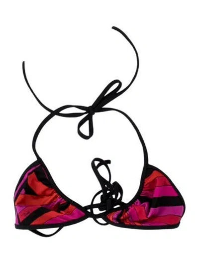 Pre-owned Pucci Striped Bikini In Multicolor