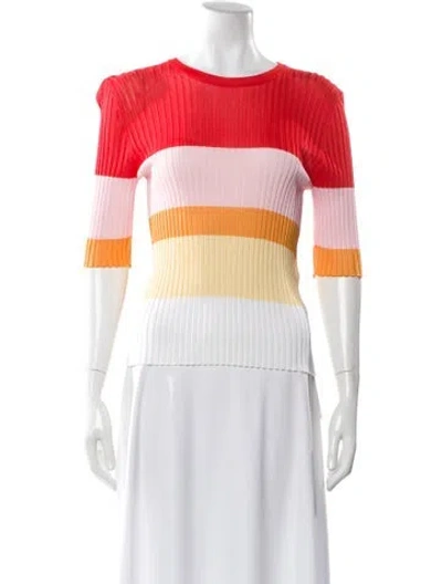 Pre-owned Pucci Striped Crew Neck Top In Multi