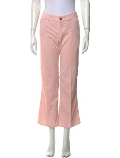 Pre-owned Pucci Striped Flared Pants In Pink