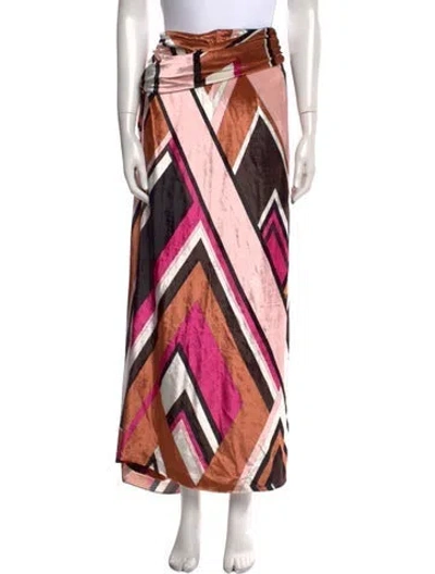 Pre-owned Pucci Striped Long Skirt In Pink