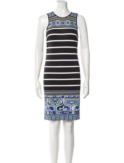 Pre-owned Pucci Striped Mini Dress In Blue