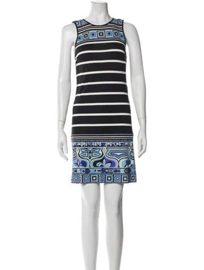 Pre-owned Pucci Striped Mini Dress In Neutral