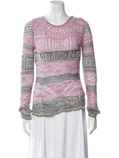 Pre-owned Pucci Striped Scoop Neck Sweater In Multi