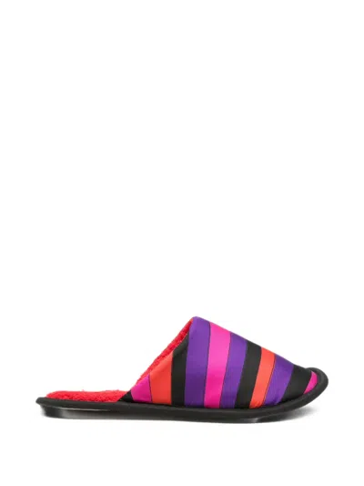 Pucci Striped Slippers In Multi