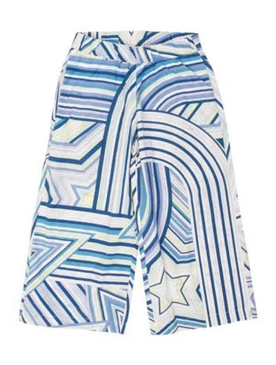 Pre-owned Pucci Striped Wide Leg Pants In Blue