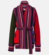 Pucci Orchids Print Oversized Colorblock Cardigan Clothing In Multi