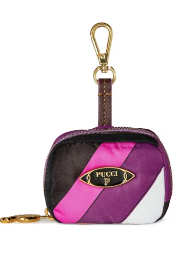 Pucci Striped Zip-fastening Airpods Case