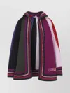 Pucci Stylish Knit Cape With Collar And Hem In Multi