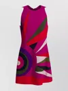 Pucci Stylish Sleeveless Dress Bold Print In Animal Print
