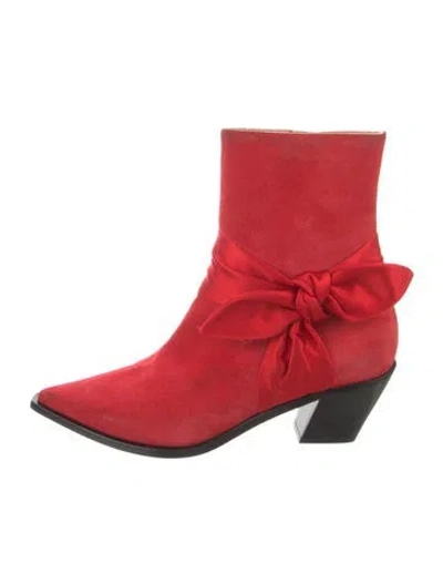 Pre-owned Pucci Suede Boots In Red